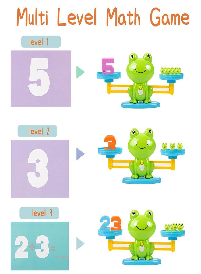 lonfypeng Frog Balance Counting Toys, Cool Math Learning Games for Boys and Girls, Educational Number Preschool Toy, Fun Children's Gift STEM Math Games for Kids Age 3+ (63 PCS) - Image 3